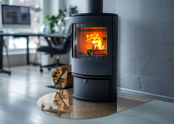 Félköríves üveg alátét kandallóhoz A kőszerkezet jellege