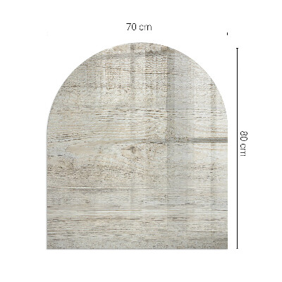 Félovális kandalló alátét Természetes világos fa minta
