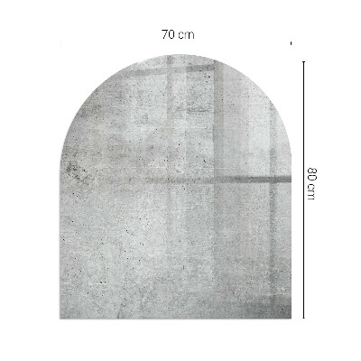 Félköríves üveg alátét kandallóhoz Nyers betonminta