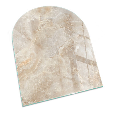 Félköríves üveg alátét kandallóhoz Természet ihlette kőminta