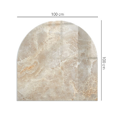 Félköríves üveg alátét kandallóhoz Természet ihlette kőminta