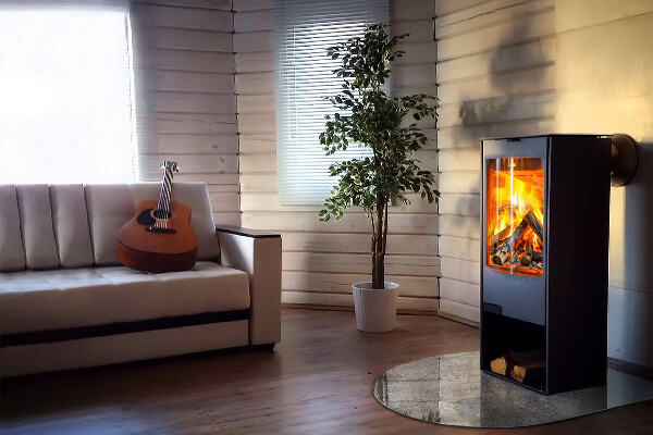 Félovális kandalló üveg alátét Nyers szerkezeti minta