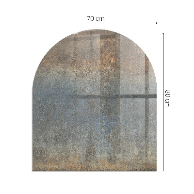 Félovális kandalló üveg alátét Absztrakt minta változatos textúrákkal