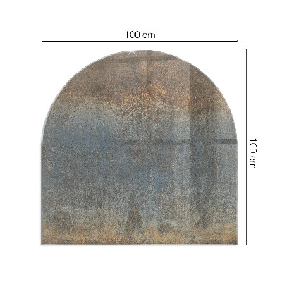 Félovális kandalló üveg alátét Absztrakt minta változatos textúrákkal