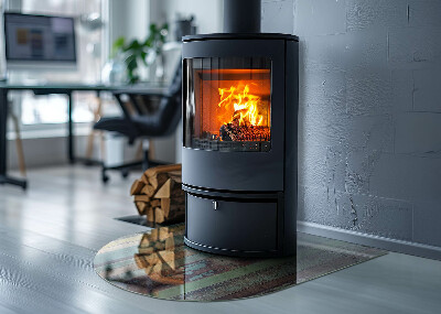 Félovális kandalló üveg alátét Tábla színek különböző árnyalatokban