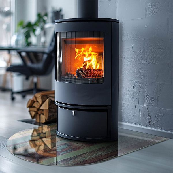 Félovális kandalló üveg alátét Tábla színek különböző árnyalatokban