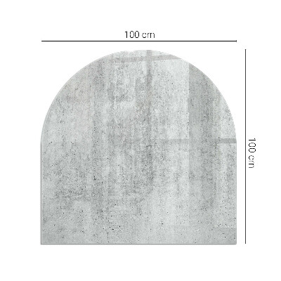 Félovális kandalló alátét Nyers beton szerkezet