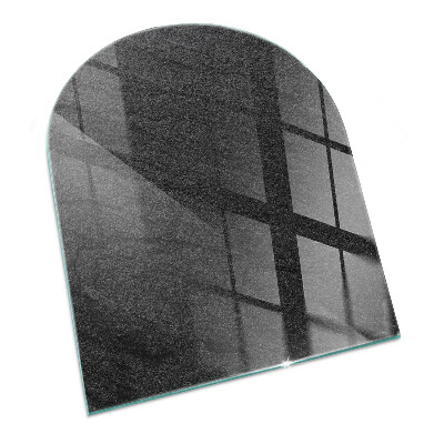 Félköríves üveg alátét kandallóhoz Kő szerkezeti minta