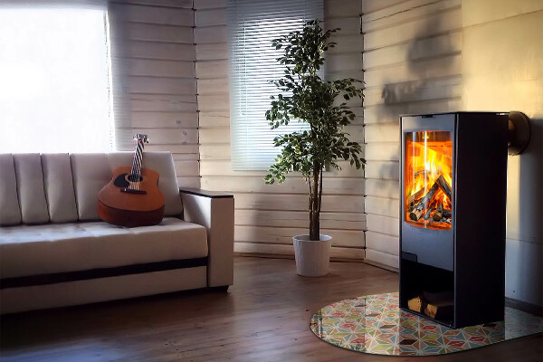 Félovális kandalló üveg alátét Sokszögű minták a weben