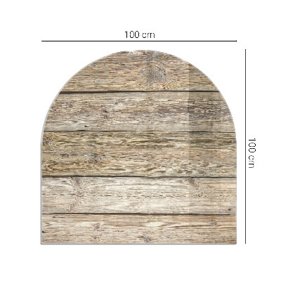 Félköríves üveg alátét kandallóhoz Faerezet természetes stílusban