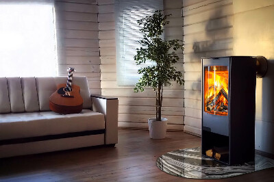 Félovális kandalló alátét Absztrakt hullámos és lineáris minták