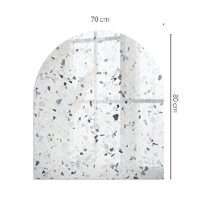 Félovális kandalló alátét Kőminta apró díszítésekkel