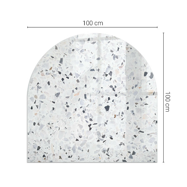 Félovális kandalló alátét Kőminta apró díszítésekkel