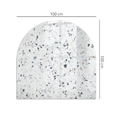 Félovális kandalló alátét Kőminta apró díszítésekkel