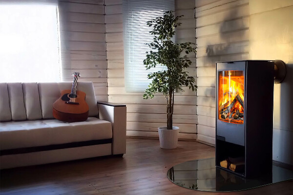 Félovális kandalló alátét Szín Fekete