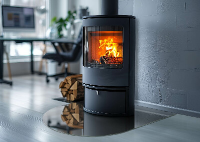 Félovális kandalló üveg alátét Szín: Szürkésbarna