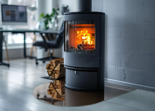 Félovális kandalló alátét Szín Barna