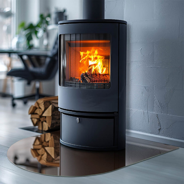 Félovális kandalló alátét Szín Barna