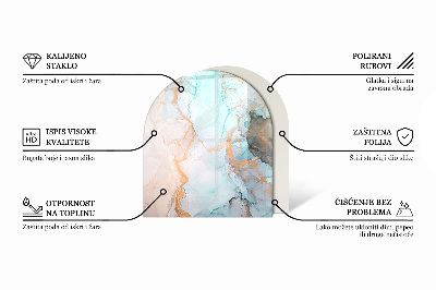 Félovális kandalló alátét Szín Bézs