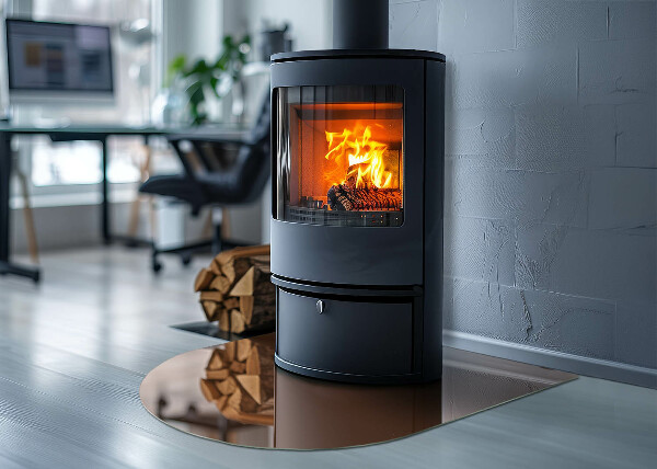 Félovális kandalló alátét Szín Barna