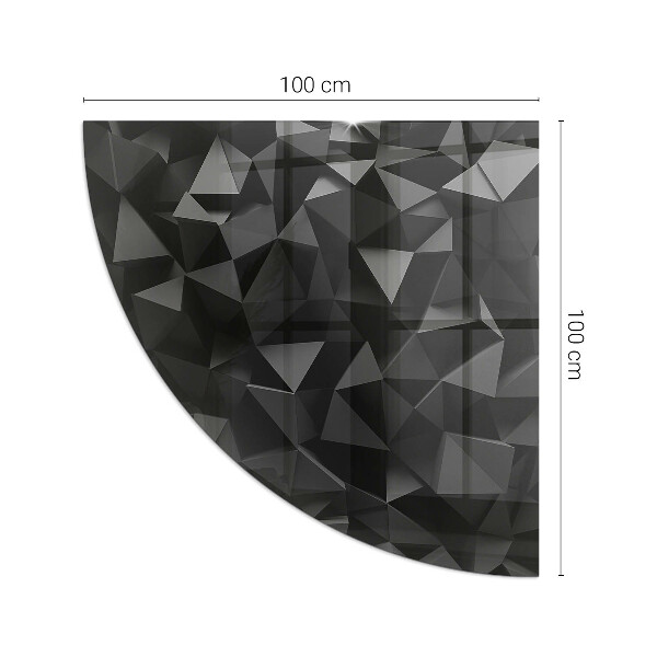 Negyed alakú kandalló alátét Geometria három dimenzióban