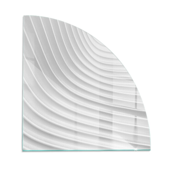 Sarok üveg alátét kandallóhoz Finom formájú hullámok