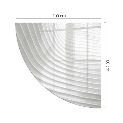 Sarok üveg alátét kandallóhoz Finom formájú hullámok