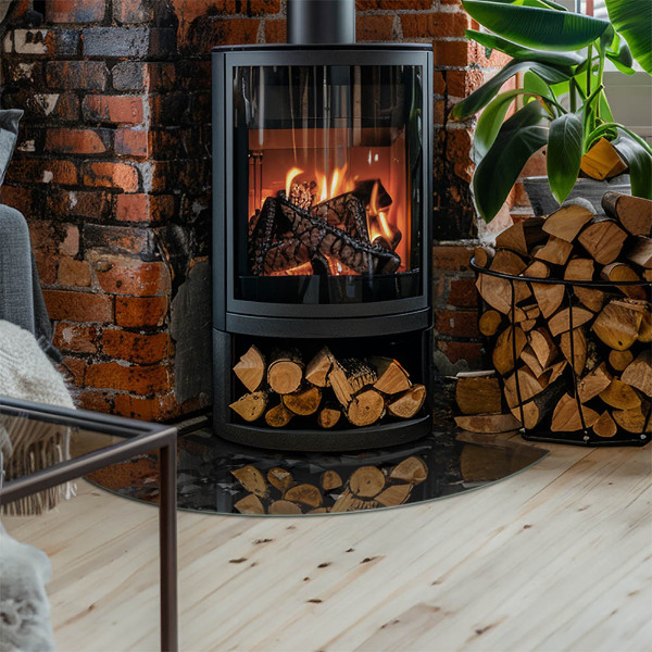 Sarok kandalló üveg alátét Absztrakt felhőformák szilárd anyagokban