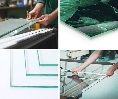 Sarok üveg alátét kandallóhoz Márvány díszítések finom erezettel