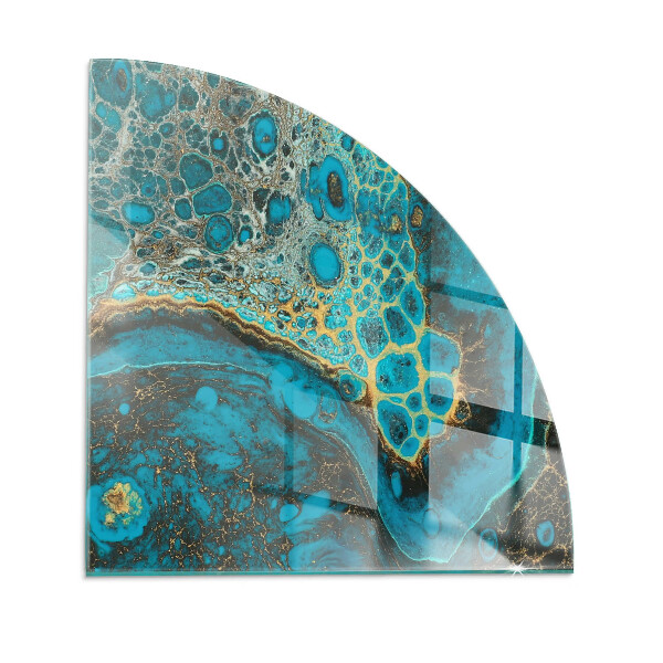 Negyed alakú kandalló alátét Organikus minta absztrakt stílusban