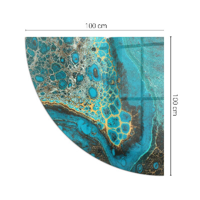 Negyed alakú kandalló alátét Organikus minta absztrakt stílusban