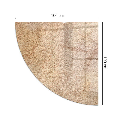 Sarok üveg alátét kandallóhoz A kőszerkezet jellege