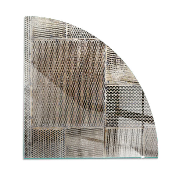 Sarok kandalló üveg alátét Perforált acél motívum