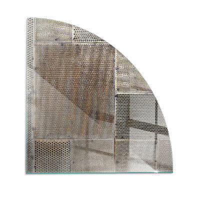 Sarok kandalló üveg alátét Perforált acél motívum