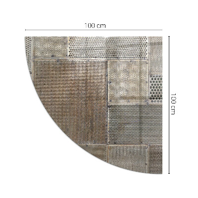 Sarok kandalló üveg alátét Perforált acél motívum