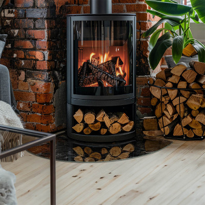 Negyed alakú kandalló alátét Stílusos márvány motívum