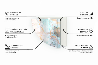 Negyed alakú kandalló alátét Mozaikminták csempézett formákban