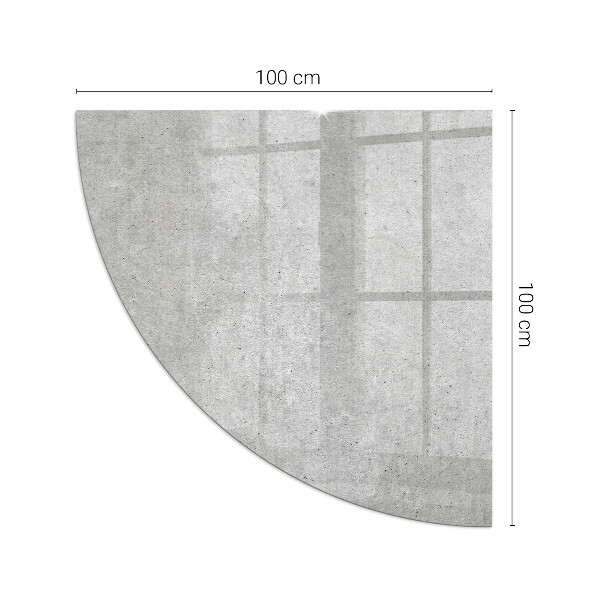 Sarok kandalló üveg alátét Beton textúra nyers stílusban