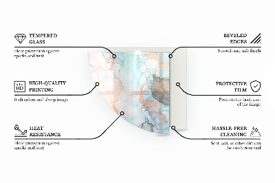 Sarok kandalló üveg alátét Beton textúra nyers stílusban