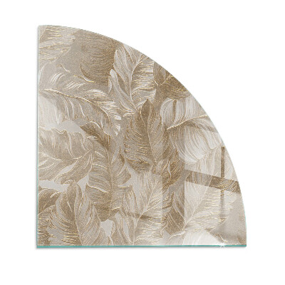 Sarok kandalló üveg alátét Finom levélminták