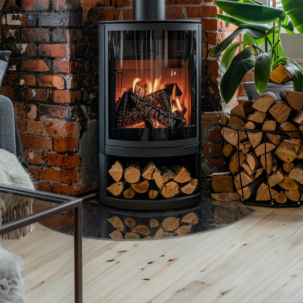 Negyed alakú kandalló alátét Sziklás szerkezet mintázata