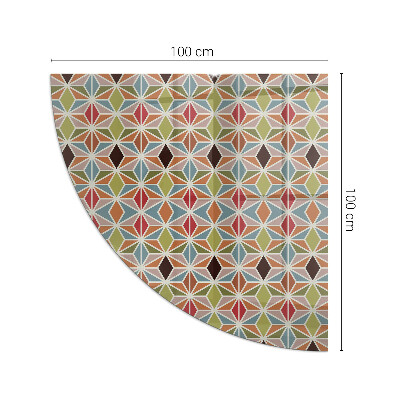 Sarok kandalló üveg alátét Sokszögű minták a weben