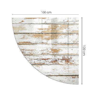 Negyed alakú kandalló alátét Rozsdás fa tábla