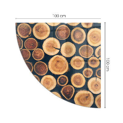 Sarok üveg alátét kandallóhoz Fa keretes doboz