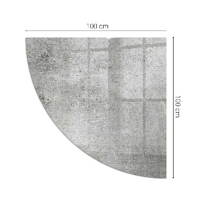 Sarok kandalló üveg alátét Nyers beton minimalista stílusban