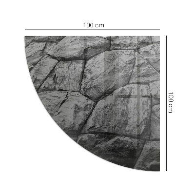 Sarok kandalló üveg alátét Kőstílus természetes változatban