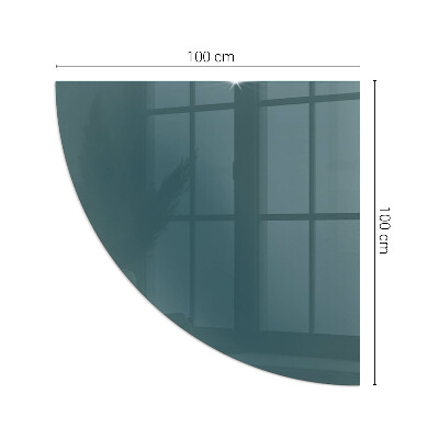 Sarok üveg alátét kandallóhoz Tenger színe