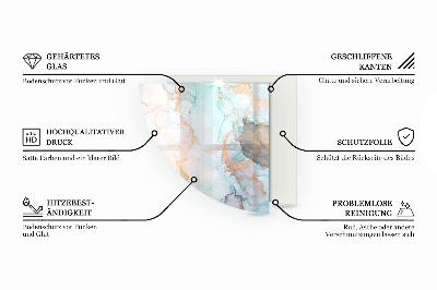 Negyed alakú kandalló alátét Világos krémszínű