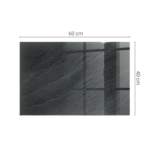 Téglalap üveg alátét kandallóhoz Természetes kő minta