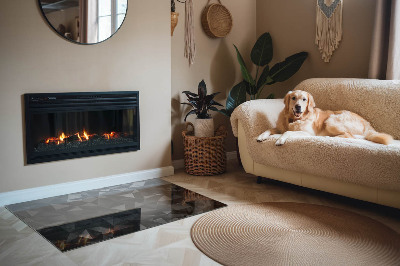 Téglalap formájú kandalló alátét Geometria három dimenzióban